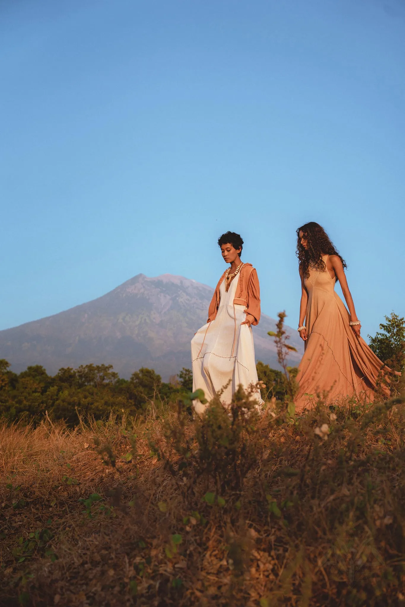 Powder Pink Bhakti Dress • Organic Cocktail Dress • Ombré Minimalist Dress